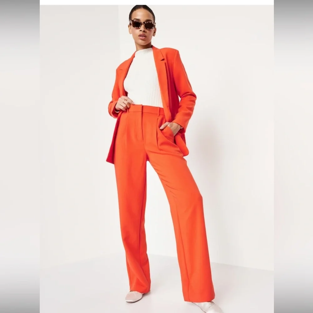 Vibrant Orange Taylor Relaxed Suit Blazer Sold Out Online - Picture 3 of 6